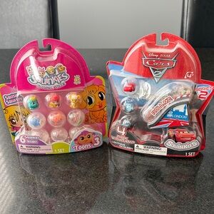 Toons 3 and Disney Pixar Cars 2 Squinqies